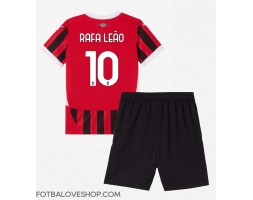 AC Milan Rafael Leao #10 Dětské Domácí Dres 2024-25 Krátký Rukáv (+ trenýrky)