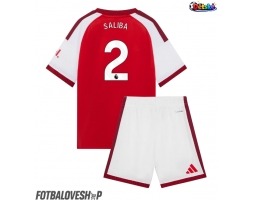 Arsenal William Saliba #2 Dětské Domácí Dres 2026-27 Krátký Rukáv (+ trenýrky)