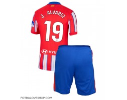 Atletico Madrid Julian Alvarez #19 Dětské Domácí Dres 2024-25 Krátký Rukáv (+ trenýrky)