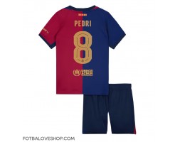 Barcelona Pedri Gonzalez #8 Dětské Domácí Dres 2024-25 Krátký Rukáv (+ trenýrky)