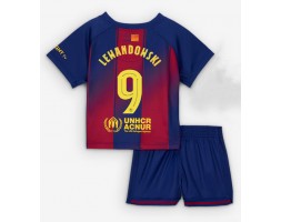 Barcelona Robert Lewandowski #9 Dětské Domácí Dres 2025-26 Krátký Rukáv (+ trenýrky)