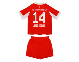 Bayern Munich Luis Diaz #14 Dětské Domácí Dres 2025-26 Krátký Rukáv (+ trenýrky)