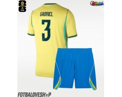Brazílie Gabriel Magalhaes #3 Dětské Domácí Dres MS 2026 Krátký Rukáv (+ trenýrky)