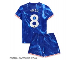 Chelsea Enzo Fernandez #8 Dětské Domácí Dres 2024-25 Krátký Rukáv (+ trenýrky)
