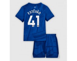 Chelsea Estevao Willian #41 Dětské Domácí Dres 2025-26 Krátký Rukáv (+ trenýrky)