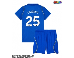 Chelsea Moises Caicedo #25 Dětské Domácí Dres 2026-27 Krátký Rukáv (+ trenýrky)
