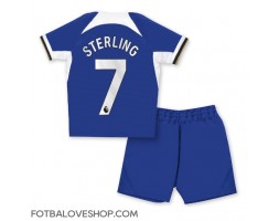 Chelsea Raheem Sterling #7 Dětské Domácí Dres 2023-24 Krátký Rukáv (+ trenýrky)