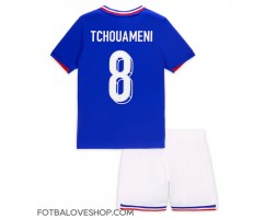 Francie Aurelien Tchouameni #8 Dětské Domácí Dres ME 2024 Krátký Rukáv (+ trenýrky)