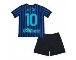 Inter Milan Lautaro Martinez #10 Dětské Domácí Dres 2025-26 Krátký Rukáv (+ trenýrky)