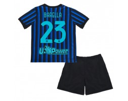 Inter Milan Nicolo Barella #23 Dětské Domácí Dres 2025-26 Krátký Rukáv (+ trenýrky)