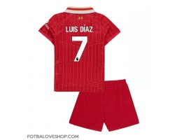 Liverpool Luis Diaz #7 Dětské Domácí Dres 2024-25 Krátký Rukáv (+ trenýrky)