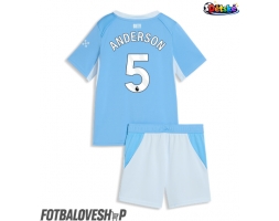 Manchester City Elliot Anderson #5 Dětské Domácí Dres 2026-27 Krátký Rukáv (+ trenýrky)
