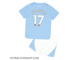 Manchester City Kevin De Bruyne #17 Dětské Domácí Dres 2023-24 Krátký Rukáv (+ trenýrky)