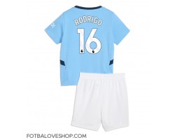 Manchester City Rodri Hernandez #16 Dětské Domácí Dres 2024-25 Krátký Rukáv (+ trenýrky)