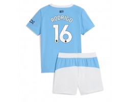Manchester City Rodri Hernandez #16 Dětské Domácí Dres 2025-26 Krátký Rukáv (+ trenýrky)