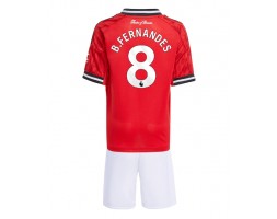 Manchester United Bruno Fernandes #8 Dětské Domácí Dres 2025-26 Krátký Rukáv (+ trenýrky)