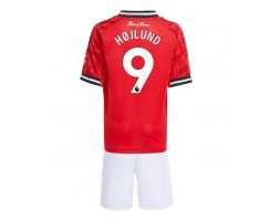 Manchester United Rasmus Hojlund #9 Dětské Domácí Dres 2025-26 Krátký Rukáv (+ trenýrky)
