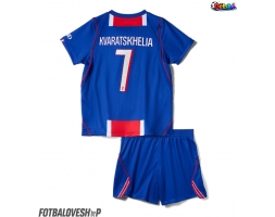 Paris Saint-Germain Khvicha Kvaratskhelia #7 Dětské Domácí Dres 2026-27 Krátký Rukáv (+ trenýrky)