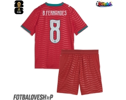 Portugalsko Bruno Fernandes #8 Dětské Domácí Dres MS 2026 Krátký Rukáv (+ trenýrky)