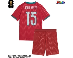 Portugalsko Joao Neves #15 Dětské Domácí Dres MS 2026 Krátký Rukáv (+ trenýrky)
