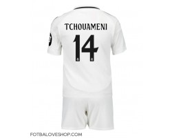 Real Madrid Aurelien Tchouameni #14 Dětské Domácí Dres 2024-25 Krátký Rukáv (+ trenýrky)