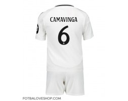 Real Madrid Eduardo Camavinga #6 Dětské Domácí Dres 2024-25 Krátký Rukáv (+ trenýrky)