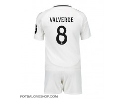 Real Madrid Federico Valverde #8 Dětské Domácí Dres 2024-25 Krátký Rukáv (+ trenýrky)