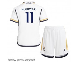 Real Madrid Rodrygo Goes #11 Dětské Domácí Dres 2023-24 Krátký Rukáv (+ trenýrky)
