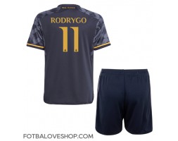 Real Madrid Rodrygo Goes #11 Dětské Venkovní Dres 2023-24 Krátký Rukáv (+ trenýrky)