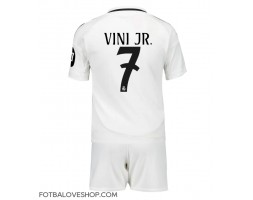 Real Madrid Vinicius Junior #7 Dětské Domácí Dres 2024-25 Krátký Rukáv (+ trenýrky)