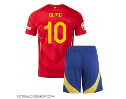 Španělsko Dani Olmo #10 Dětské Domácí Dres ME 2024 Krátký Rukáv (+ trenýrky)