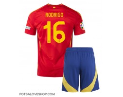 Španělsko Rodri Hernandez #16 Dětské Domácí Dres ME 2024 Krátký Rukáv (+ trenýrky)