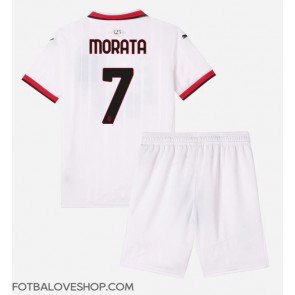 AC Milan Alvaro Morata #7 Dětské Venkovní Dres 2024-25 Krátký Rukáv (+ trenýrky)