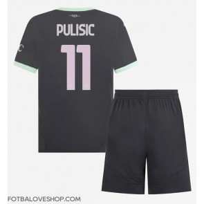 AC Milan Christian Pulisic #11 Dětské Alternativní Dres 2024-25 Krátký Rukáv (+ trenýrky)