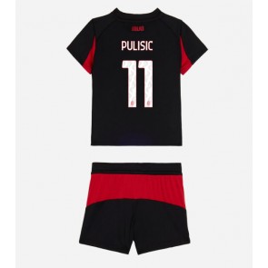AC Milan Christian Pulisic #11 Dětské Domácí Dres 2025-26 Krátký Rukáv (+ trenýrky)