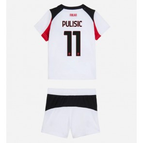 AC Milan Christian Pulisic #11 Dětské Venkovní Dres 2025-26 Krátký Rukáv (+ trenýrky)