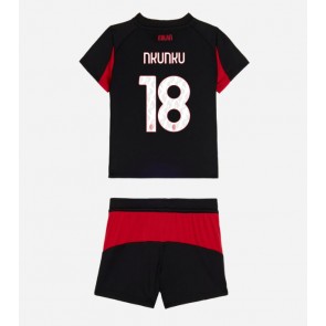 AC Milan Christopher Nkunku #18 Dětské Domácí Dres 2025-26 Krátký Rukáv (+ trenýrky)
