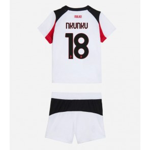 AC Milan Christopher Nkunku #18 Dětské Venkovní Dres 2025-26 Krátký Rukáv (+ trenýrky)