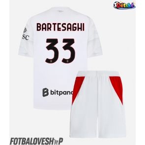 AC Milan Davide Bartesaghi #33 Dětské Venkovní Dres 2026-27 Krátký Rukáv (+ trenýrky)