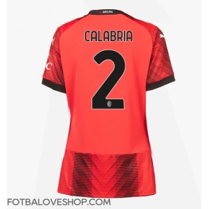 AC Milan Davide Calabria #2 Dámské Domácí Dres 2023-24 Krátký Rukáv