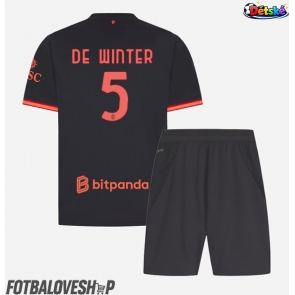 AC Milan Koni De Winter #5 Dětské Alternativní Dres 2026-27 Krátký Rukáv (+ trenýrky)