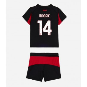 AC Milan Luka Modric #14 Dětské Domácí Dres 2025-26 Krátký Rukáv (+ trenýrky)
