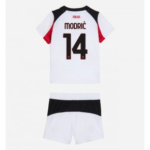 AC Milan Luka Modric #14 Dětské Venkovní Dres 2025-26 Krátký Rukáv (+ trenýrky)