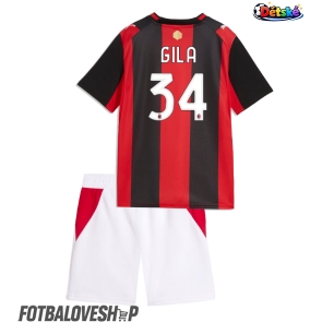 AC Milan Mario Gila #34 Dětské Domácí Dres 2026-27 Krátký Rukáv (+ trenýrky)