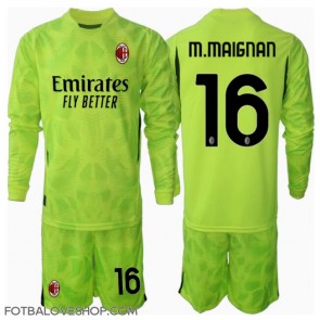 AC Milan Mike Maignan #16 Brankářské Dětské Alternativní Dres 2024-25 Dlouhý Rukáv (+ trenýrky)