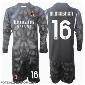 AC Milan Mike Maignan #16 Brankářské Dětské Domácí Dres 2024-25 Dlouhý Rukáv (+ trenýrky)