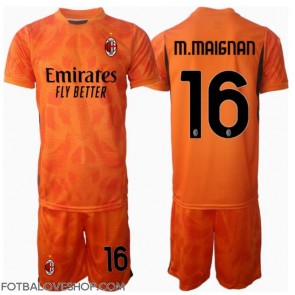 AC Milan Mike Maignan #16 Brankářské Dětské Venkovní Dres 2024-25 Krátký Rukáv (+ trenýrky)