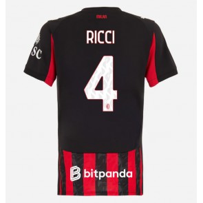 AC Milan Samuele Ricci #4 Dámské Domácí Dres 2025-26 Krátký Rukáv