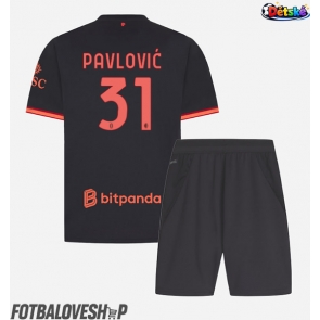 AC Milan Strahinja Pavlovic #31 Dětské Alternativní Dres 2026-27 Krátký Rukáv (+ trenýrky)
