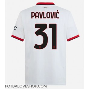 AC Milan Strahinja Pavlovic #31 Venkovní Dres 2024-25 Krátký Rukáv
